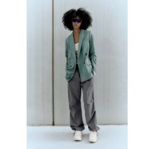 Zara longline straight blazer (oversized with shoulder pads),new with tags, mint